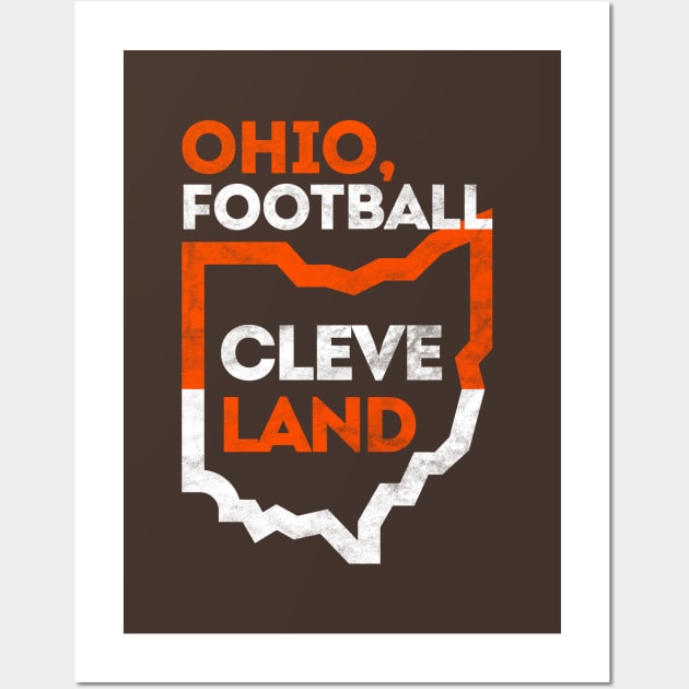 Ohio State Football Ballers, Cleveland Fan Gift Wall Art by BooTeeQue